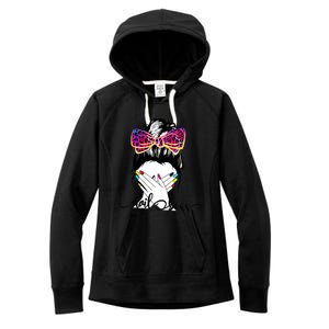 Nail Boss Messy Bun Nail Technician Manicurist Nail Polish Women's Fleece Hoodie