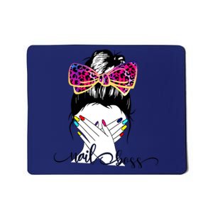 Nail Boss Messy Bun Nail Technician Manicurist Nail Polish Mousepad