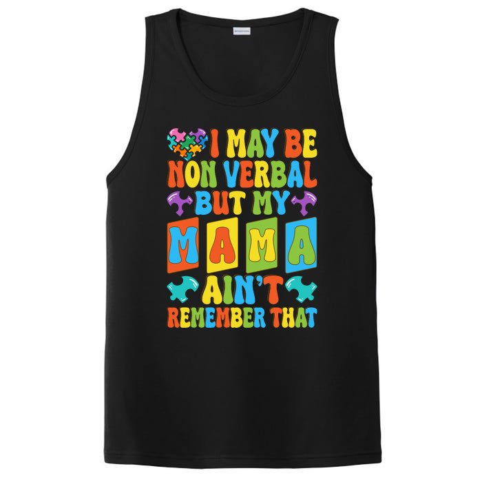 Nonverbal But My Mama AinT Autism Awareness Graphic PosiCharge Competitor Tank