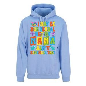 Nonverbal But My Mama AinT Autism Awareness Graphic Unisex Surf Hoodie