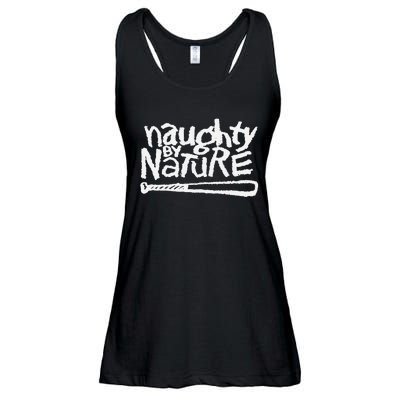 Naughty By Nature – White Classic Logo Ladies Essential Flowy Tank