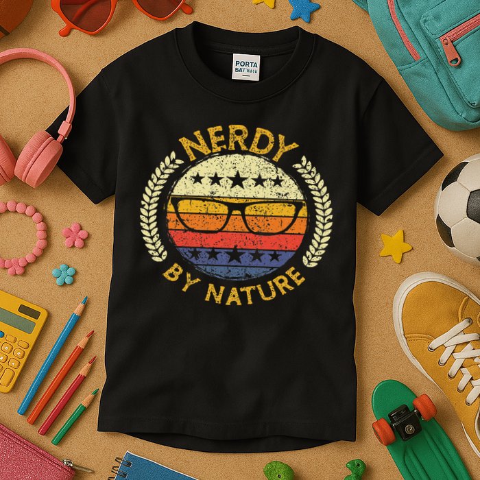 Nerdy By Nature Design For Computer Freaks, Nerds Geeks Kids T-Shirt