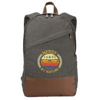 Nerdy By Nature Design For Computer Freaks, Nerds Geeks Cotton Canvas Backpack