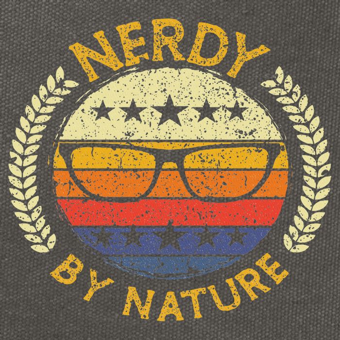 Nerdy By Nature Design For Computer Freaks, Nerds Geeks Cotton Canvas Backpack