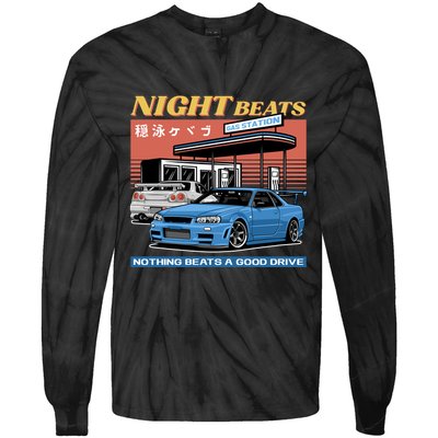 Night Beats Tie-Dye Long Sleeve Shirt