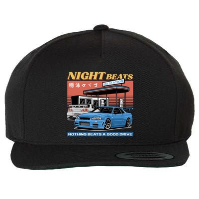 Night Beats Wool Snapback Cap