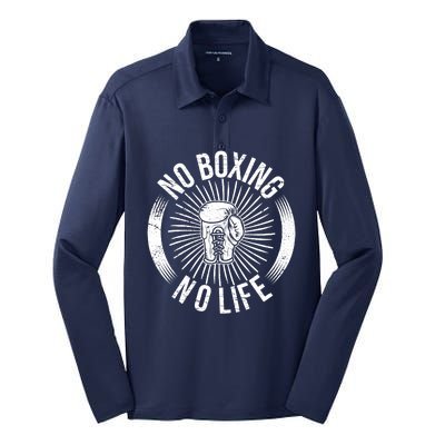 No Boxing No Life Silk Touch Performance Long Sleeve Polo