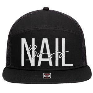 Nail Boss Nail Tech 7 Panel Mesh Trucker Snapback Hat