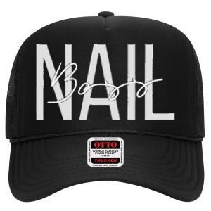 Nail Boss Nail Tech High Crown Mesh Back Trucker Hat