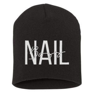 Nail Boss Nail Tech Short Acrylic Beanie