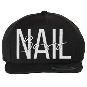 Nail Boss Nail Tech Wool Snapback Cap