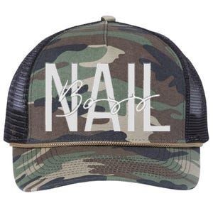 Nail Boss Nail Tech Retro Rope Trucker Hat Cap