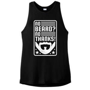 No Beard No Thanks Gift Ladies PosiCharge Tri-Blend Wicking Tank