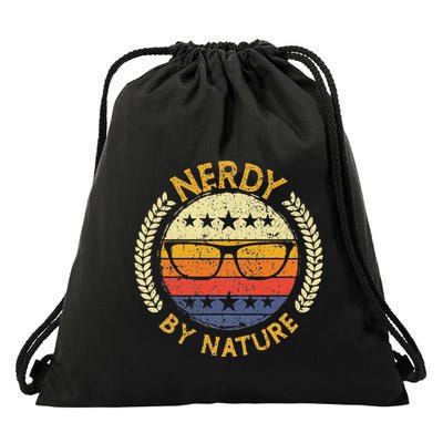 Nerdy By Nature Design For Computer Freaks Nerds Geeks Drawstring Bag