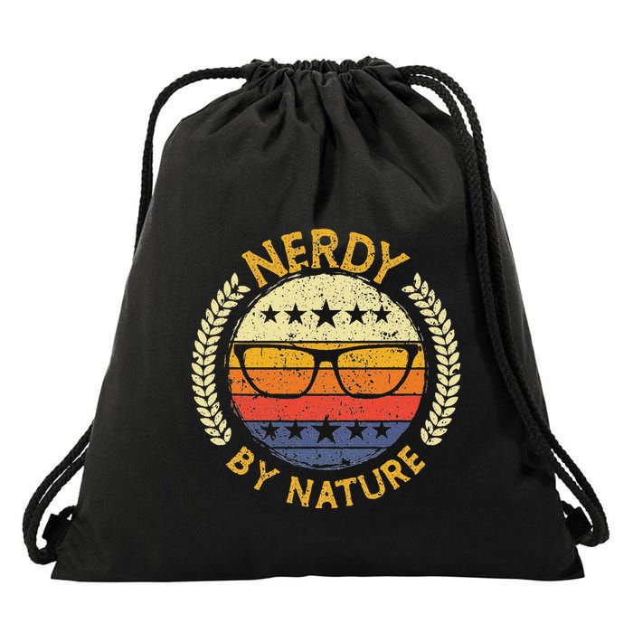 Nerdy By Nature Design For Computer Freaks Nerds Geeks Drawstring Bag