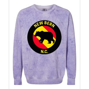 New Bern North Carolina Bear Colorblast Crewneck Sweatshirt