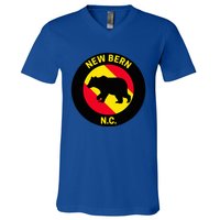 New Bern North Carolina Bear V-Neck T-Shirt