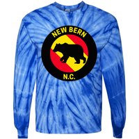 New Bern North Carolina Bear Tie-Dye Long Sleeve Shirt