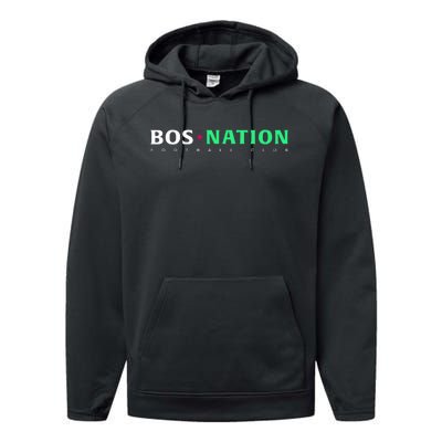 Nwsl Bos Nation Wordmark Performance Fleece Hoodie