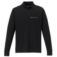 Nwsl Bos Nation Wordmark Performance Long Sleeve Polo