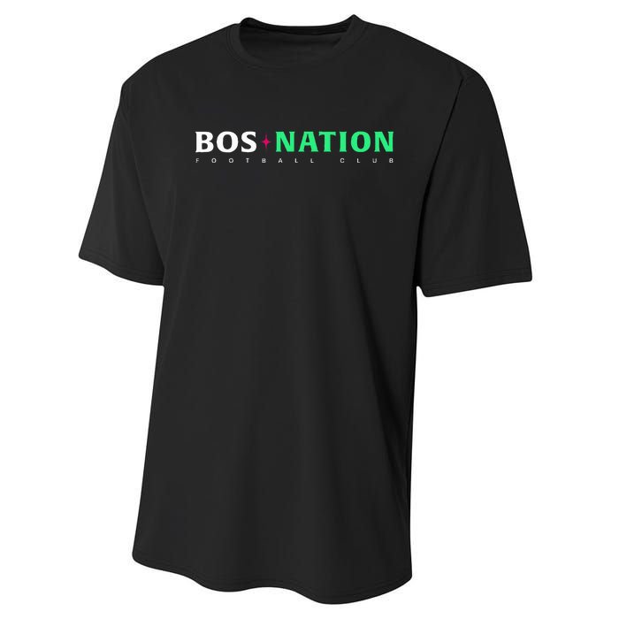 Nwsl Bos Nation Wordmark Performance Sprint T-Shirt