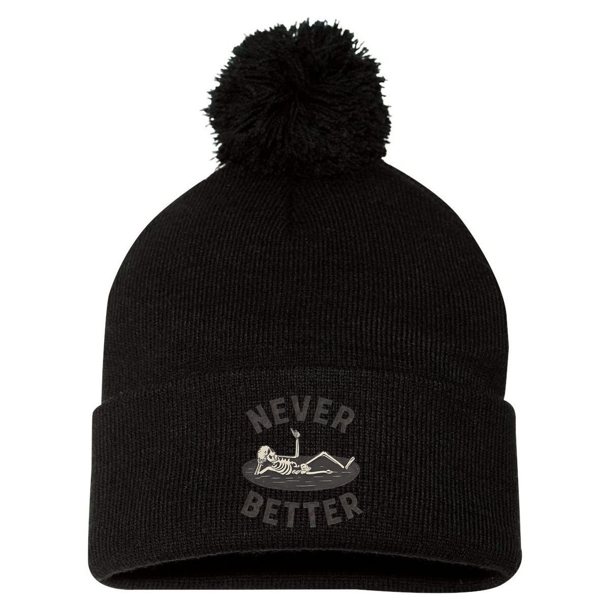 Never Better Pom Pom 12in Knit Beanie