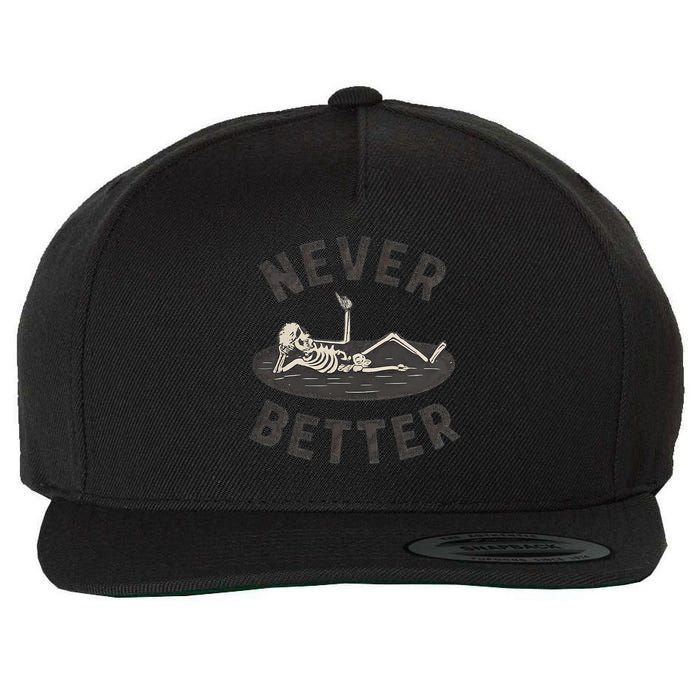 Never Better Wool Snapback Cap