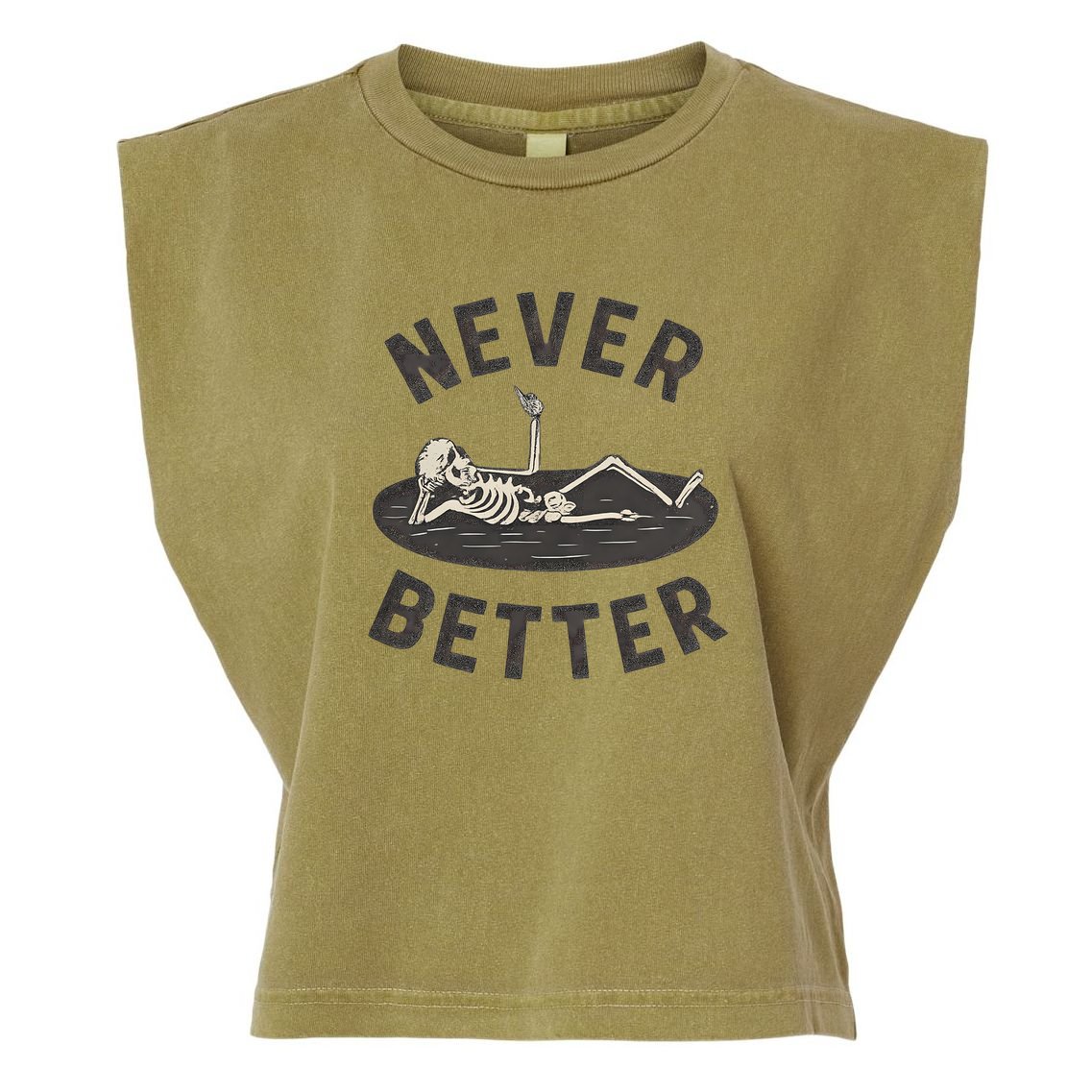 Never Better Garment-Dyed Women's Muscle Tee