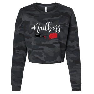 Nail Boss Nail Tech Polish Cropped Pullover Crew