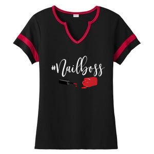 Nail Boss Nail Tech Polish Ladies Halftime Notch Neck Tee