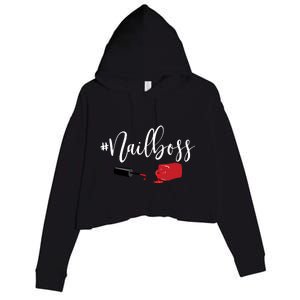 Nail Boss Nail Tech Polish Crop Fleece Hoodie