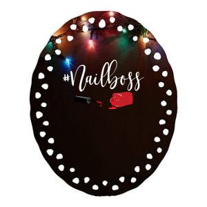 Nail Boss Nail Tech Polish Ceramic Oval Ornament