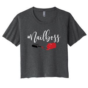 Nail Boss Nail Tech Polish Women's Crop Top Tee