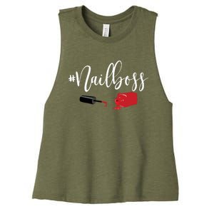 Nail Boss Nail Tech Polish Women's Racerback Cropped Tank