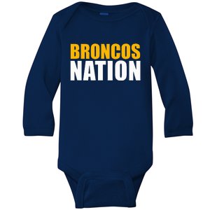 Northgate Broncos Nation Hs Baby Long Sleeve Bodysuit