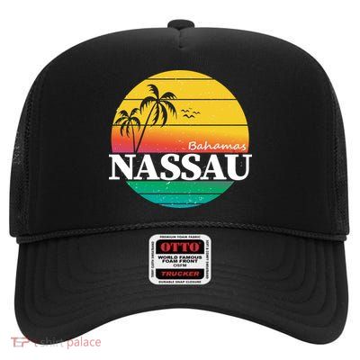 Nassau Bahamas High Crown Mesh Back Trucker Hat