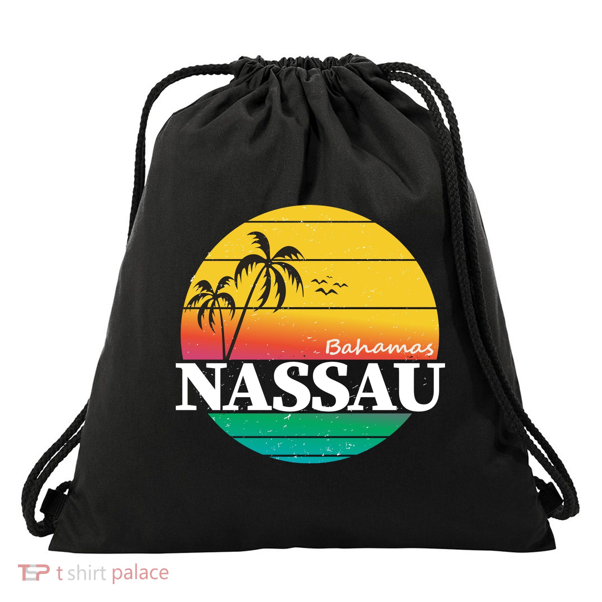 Nassau Bahamas Drawstring Bag