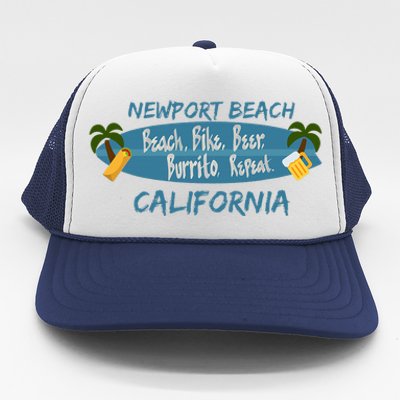 Newport Beach Orange County California Trucker Hat