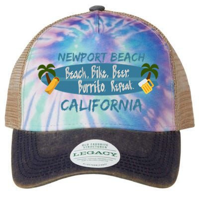 Newport Beach Orange County California Legacy Tie Dye Trucker Hat