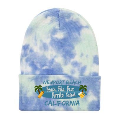 Newport Beach Orange County California Tie Dye 12in Knit Beanie