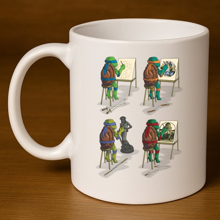 Ninja Brothers Of The Arts 11oz C Handle Ceramic Mug