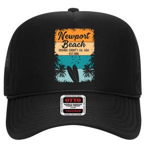 Newport Beach Orange County Oc California Gifts Souvenirs High Crown Mesh Back Trucker Hat