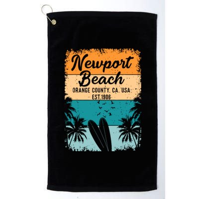 Newport Beach Orange County Oc California Gifts Souvenirs Platinum Collection Golf Towel