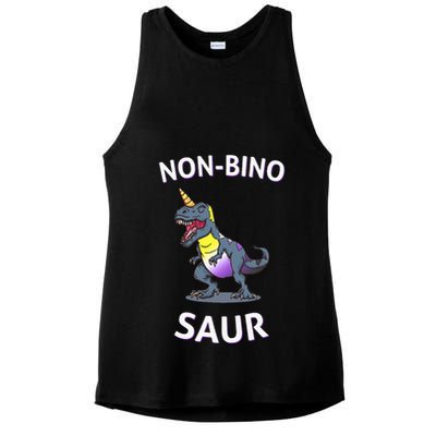 Non Binary Pride Flag Colors Non Binary Ladies PosiCharge Tri-Blend Wicking Tank