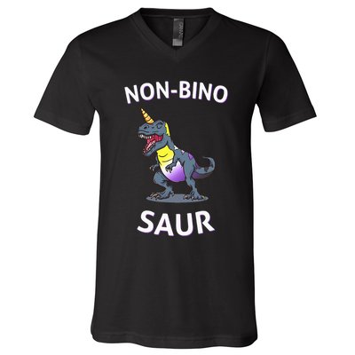Non Binary Pride Flag Colors Non Binary V-Neck T-Shirt