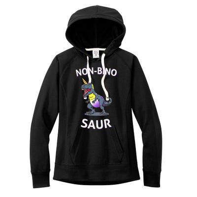 Non Binary Pride Flag Colors Non Binary Women's Fleece Hoodie