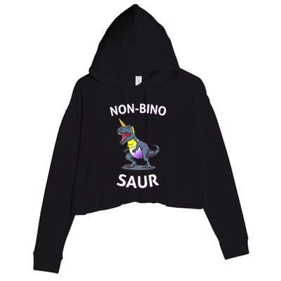 Non Binary Pride Flag Colors Non Binary Crop Fleece Hoodie