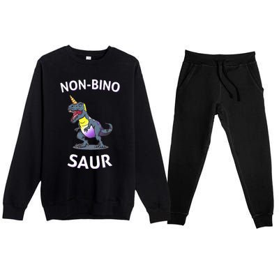 Non Binary Pride Flag Colors Non Binary Premium Crewneck Sweatsuit Set