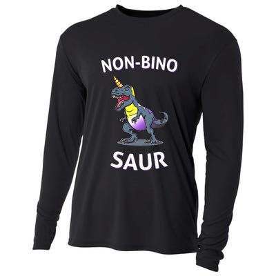 Non Binary Pride Flag Colors Non Binary Cooling Performance Long Sleeve Crew