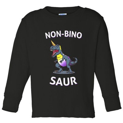 Non Binary Pride Flag Colors Non Binary Toddler Long Sleeve Shirt